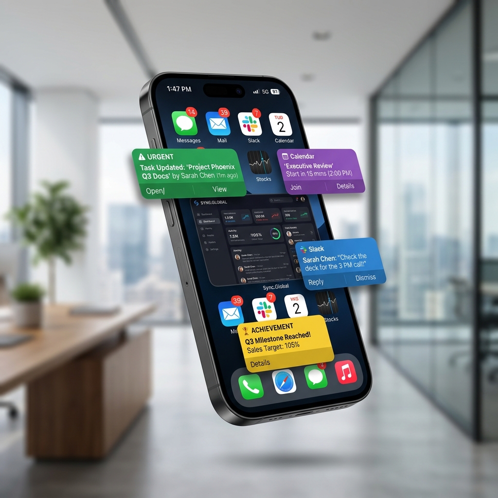 Push & In-App Notifications enterprise operational environment